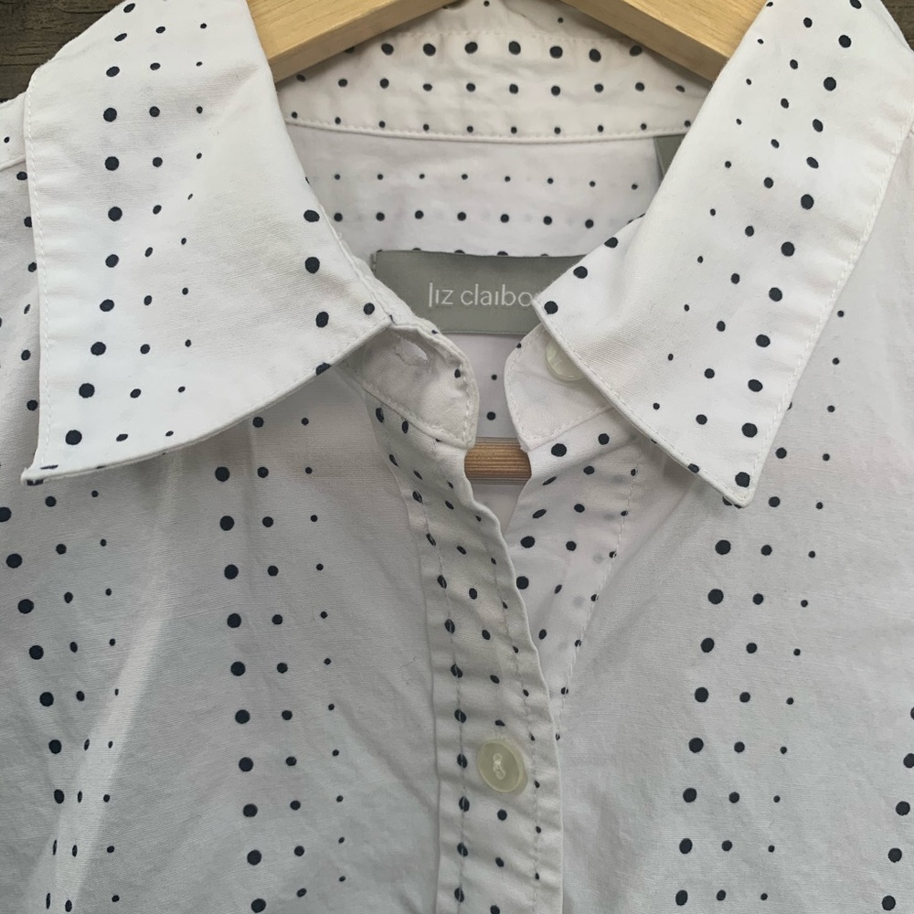 Liz Claiborne Polka Dot Button-Down - Picture 2 of 4